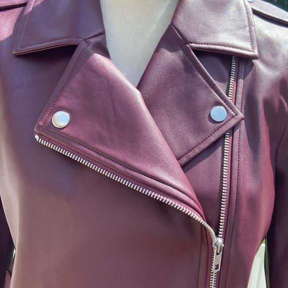 INC Women's Faux-Leather Jacket SZ Medium - Picture 3 of 12